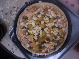 夏威夷大虾披萨的做法步骤:11