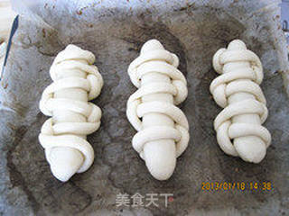 重拾生活记忆----编织扣红豆馅面包的做法步骤:20