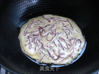 早餐报道——【做不一般的蛋饼】紫甘兰保健蛋饼的做法步骤:8