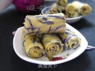 早餐报道——【做不一般的蛋饼】紫甘兰保健蛋饼的做法步骤:10