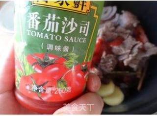 几个要点做出汤汁红亮味道浓郁的——番茄牛肉的做法步骤:8