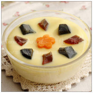 简单营养美味------三鲜豆腐鸡蛋羹的做法步骤:9