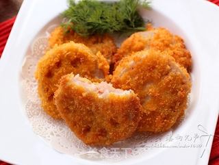 虾肉藕夹的做法步骤:13