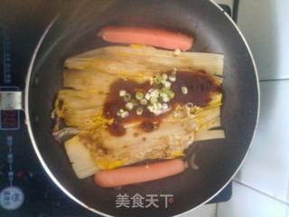 简易烤冷面的做法步骤:5