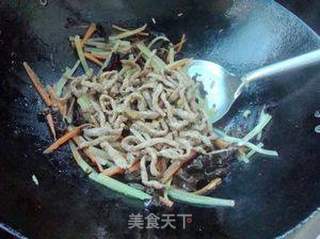 随意搭配的炒菜——三丝炒肉的做法步骤:9