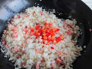 酸菜肉末炒米饭的做法步骤:10