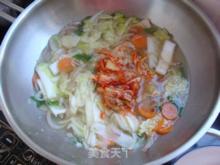 泡菜肥牛乌冬面的做法步骤:8