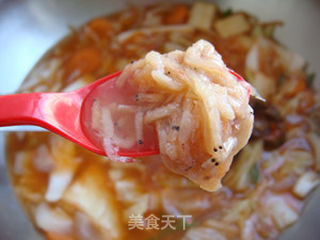泡菜肥牛乌冬面的做法步骤:11