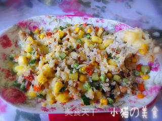 菠萝什锦焗饭的做法步骤:9