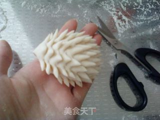小刺猬豆沙包的做法步骤:8