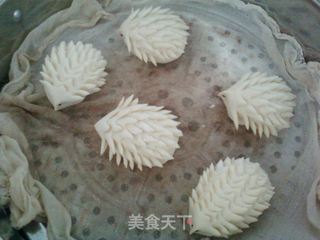 小刺猬豆沙包的做法步骤:11