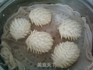 小刺猬豆沙包的做法步骤:12
