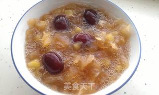 红糖苹果银耳羹的做法步骤:4