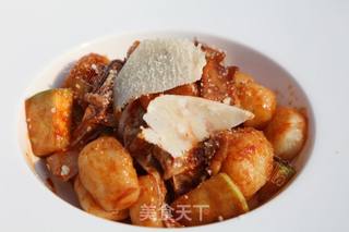 【笑笑厨房创意菜】泡菜意大利面疙瘩的做法步骤:9