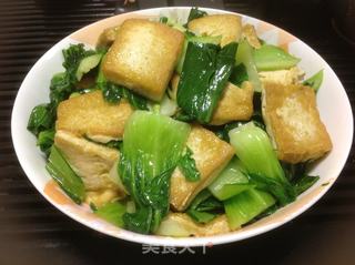 青菜豆腐的做法步骤:9