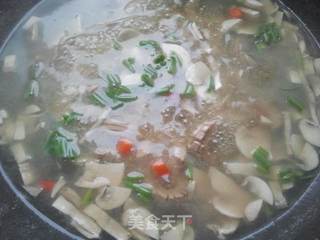 酸辣腰花蘑菇羹的做法步骤:6