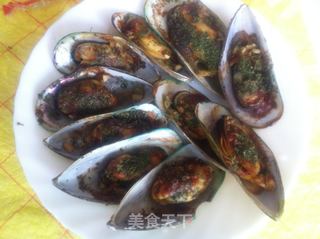 香烤青口贝的做法步骤:3
