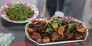 【东北地方菜】小鸡炖蘑菇的做法步骤:8