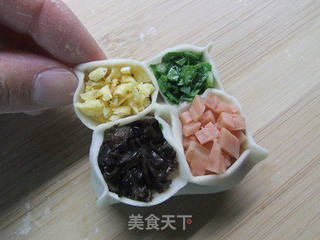 四囍蒸饺的做法步骤:12
