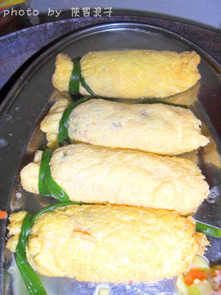 用玉子豆腐做的“黄金福袋”的做法步骤:6