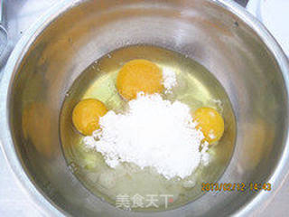 香橙海绵蛋糕的做法步骤:4