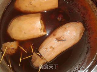 蜜汁糯米藕的做法步骤:7