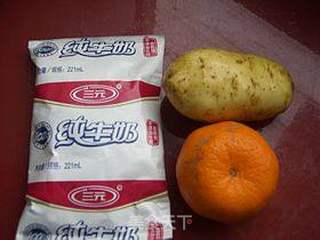 消炎抗疲劳的果汁：土豆柑橘牛奶饮的做法步骤：1