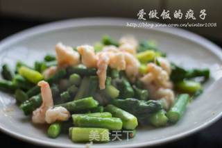 芦笋炒虾仁的做法步骤:6
