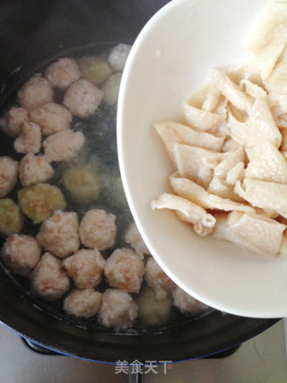 虾丸鸡皮汤的做法步骤:8