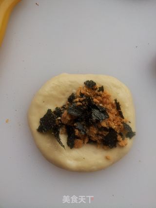 海苔肉松排包的做法步骤:4