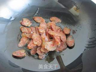 毛芹炒腊肠的做法步骤:5