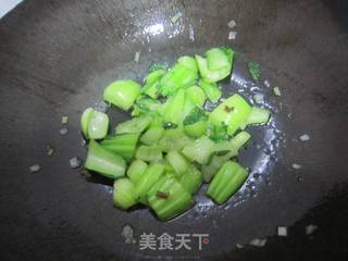 小油菜手工圆片面的做法步骤：9