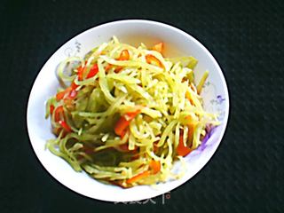 爽口小菜—椒油笋丝的做法步骤:8