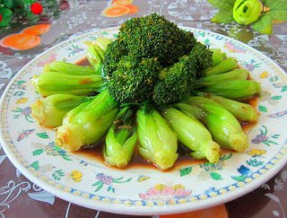 卤水炝青菜的做法步骤：6