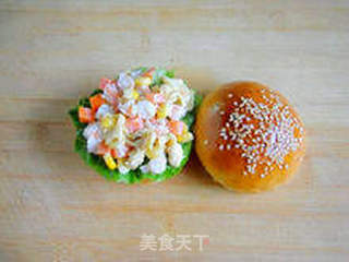 【鲜虾沙拉汉堡】--- 为孩子带来快乐的早餐的做法步骤:7