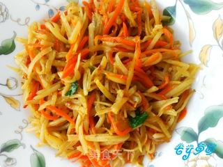 炒胡萝卜土豆丝的做法步骤:8