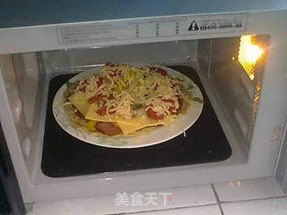 微波炉披萨的做法步骤:11