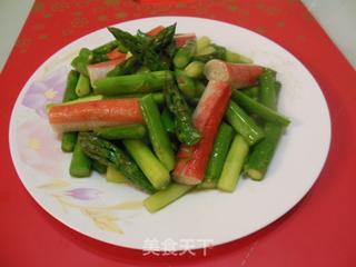 蟹棒扒芦笋的做法步骤：11