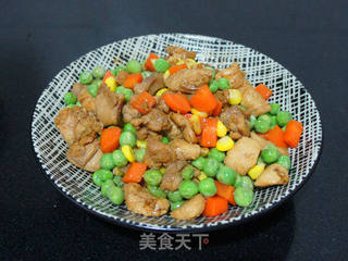 【缤纷鸡肉三丁】的做法步骤:8