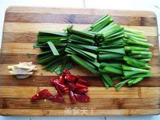 豉油韭菜炒魔芋的做法步骤:3
