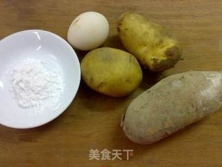 红薯土豆煎饼的做法步骤：1