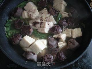 小白菜血肠砂锅的做法步骤:7