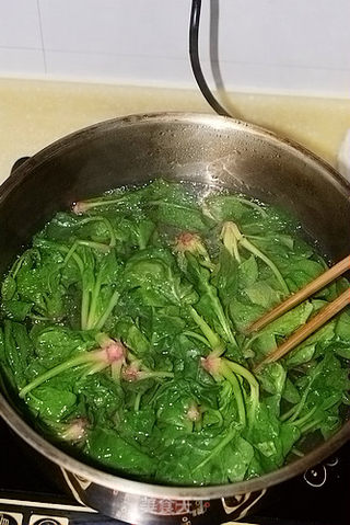 菠菜虾米拌粉丝的做法步骤:7