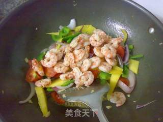 鲜果烩虾仁的做法步骤:8
