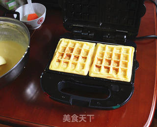 蜂蜜华夫饼的做法步骤:12