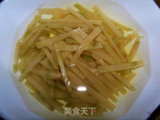 心蓝手制私房菜【菇鲜榨菜条】——冰淇淋流泪(书香恋)的做法步骤:3