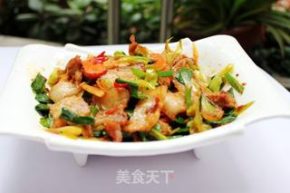 蒜苗回锅肉的做法步骤:10
