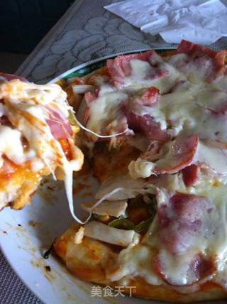 杏鲍菇培根PIZZA的做法步骤:4
