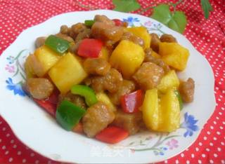 菠萝咕噜肉的做法步骤:9