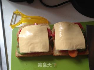 豪华版蔬菜Toast Pizza的做法步骤：3